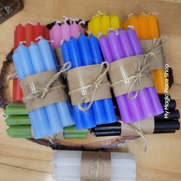 Wholesale Pack of 10 Colored Spell Candles – 4" Chime Candles for Rituals, Prayers & Ambiance - Image 4