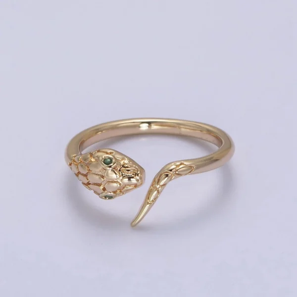 18k Gold Filled Dainty Snake Ring,Gold Snake Wrap Ring,Layer
