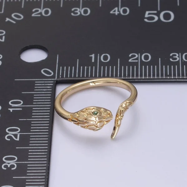18k Gold Filled Dainty Snake Ring,Gold Snake Wrap Ring,Layer - Image 5