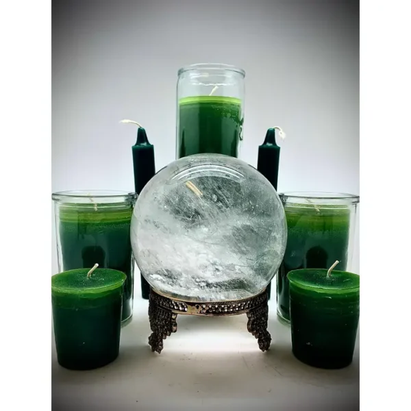 Green 7 Day Prayer Candle - Money, Beauty, Prosperity