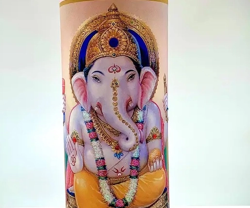 Baby Ganesh Candle Glitter Candle