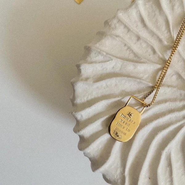 Bloom Affirmation Necklace- Gold - Image 4