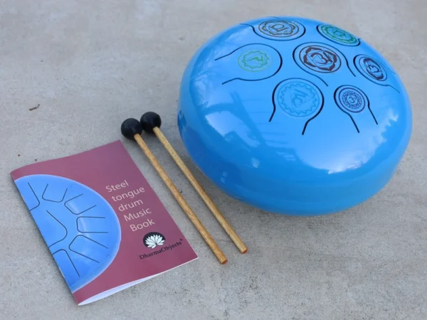 Chakra Steel Tongue Drum 10 Inches Tank Drum, Handpan Drum, Percussion with Padded Travel Bag and Mallets - Image 8