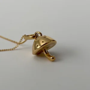 Champignon Aka Mushroom Necklace- Gold