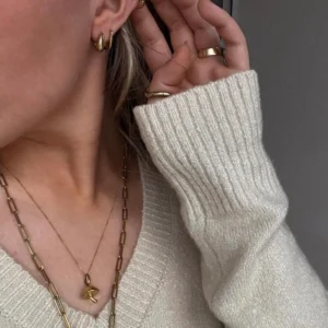 Champignon Aka Mushroom Necklace- Gold