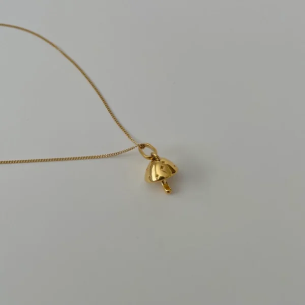 Champignon Aka Mushroom Necklace- Gold - Image 3