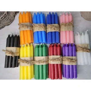 Set of 10 Candles 5″ Chime Unscented Spell Candles Pack