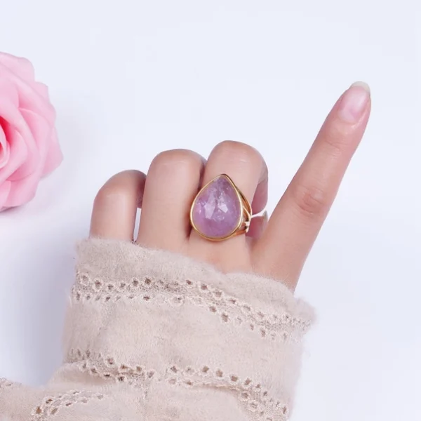 Colorful Teardrop Gemstone Ring Y446 ~Y451, Y459, Y480, Y481 - Image 12