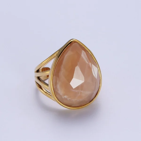 Colorful Teardrop Gemstone Ring Y446 ~Y451, Y459, Y480, Y481 - Image 4