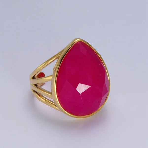 Colorful Teardrop Gemstone Ring Y446 ~Y451, Y459, Y480, Y481 - Image 7