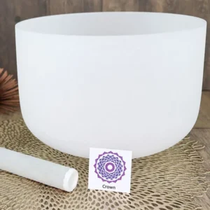 Crown Chakra Frosted Quartz Crystal Singing Bowl