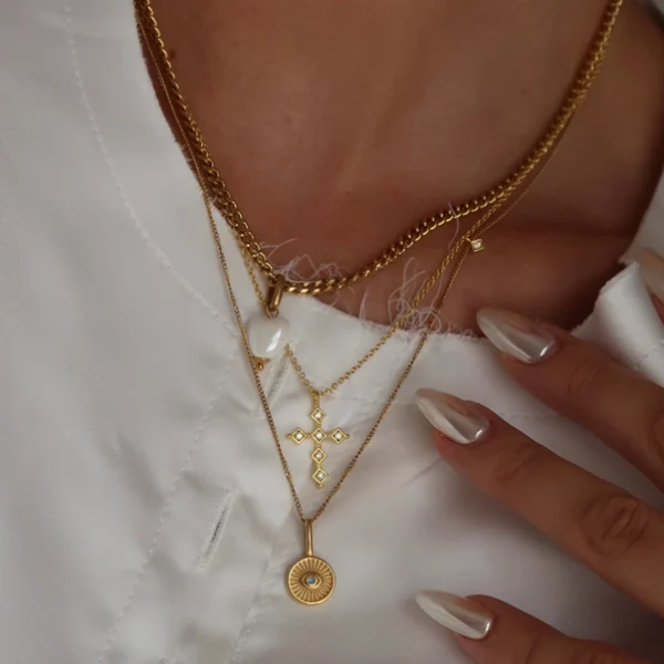 Evil Eye 2.0 Necklace- Gold - Image 5
