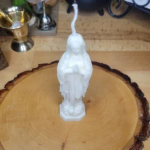Female Figurine Candle Shape of Virgin Mary Decorative Religious Candle