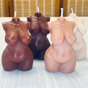 Goddess Skin Toned Soy Pillar Candles L Adult Candle L Kink