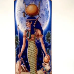 Hathor Blue Glitter Candle – Egyptian Queen of Heaven