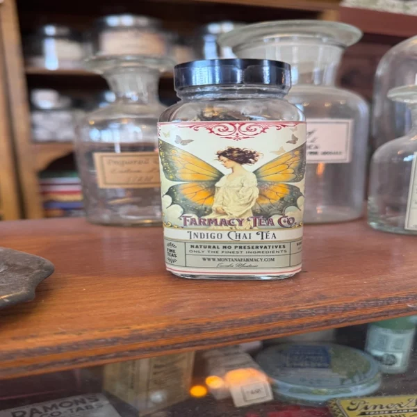 Indigo Chai Dark and Deep Tea in A Glass Jar