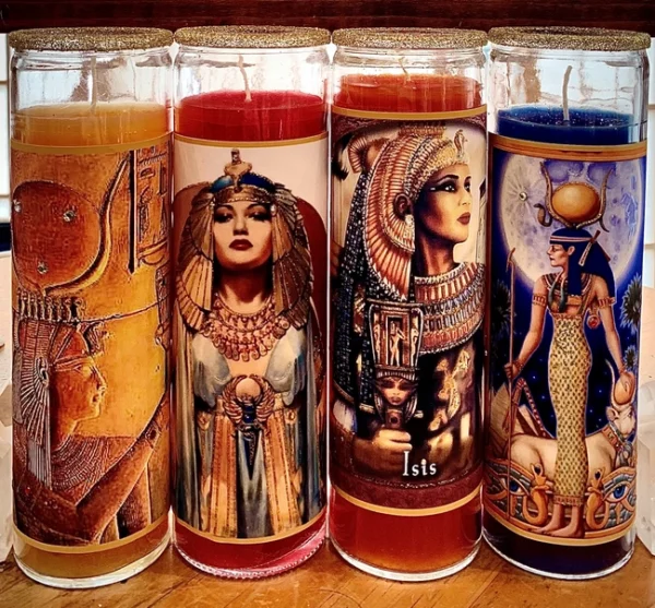 Isis Glitter Candle - Goddess of Protection and Magic - Image 4