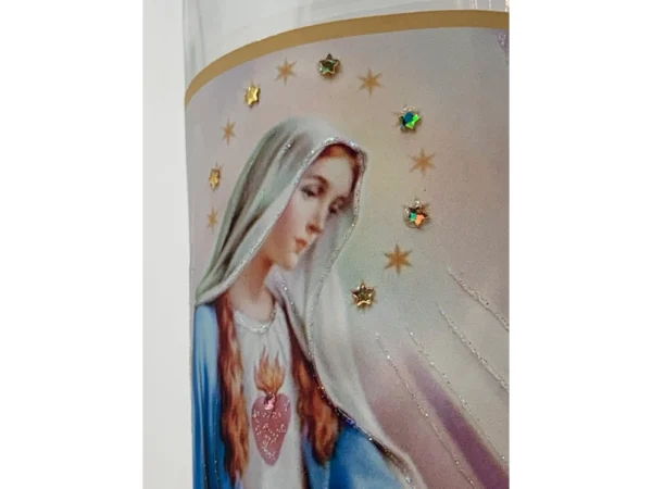 Miraculous Mary Glitter Candle - Protection, Prayer - Image 2