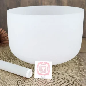 Root Chakra Frosted Quartz Crystal Singing Bowl