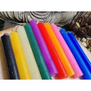 Set of 10 Assorted Color Mini 4″ Chime Unscented ,Spell Cand