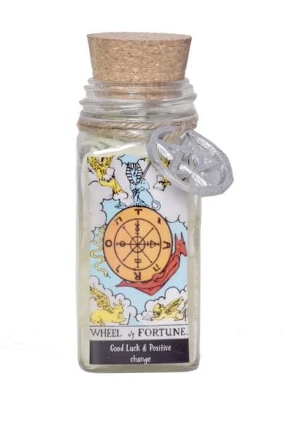 Tarot Candle: Wheel of Fortune (6 oz)