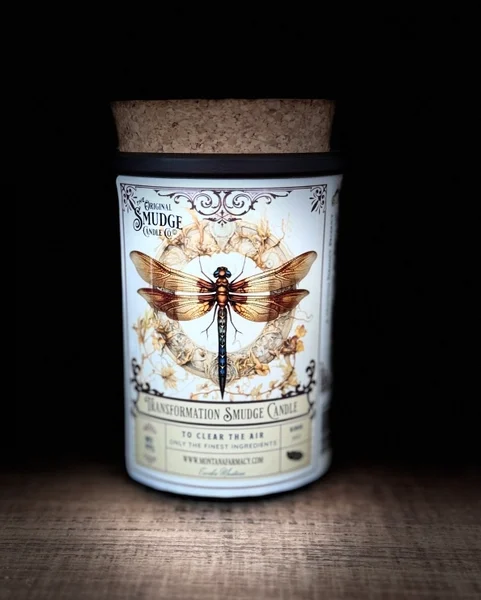 Transformation Dragonfly  Orig Smudge Candle Space Clearing