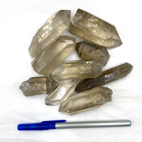 Bulk Rough Minerals – Smokey Quartz Points Mixed Sizes (1 lb)