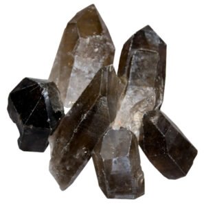 Bulk Rough Minerals – Dark Smokey Quartz Points – Mixed Sizes (1 lb)