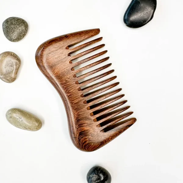 Eco-Friendly Natural Sandalwood Detangling Comb