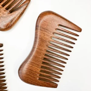 Eco-Friendly Natural Sandalwood Detangling Comb