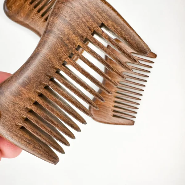 Eco-Friendly Natural Sandalwood Detangling Comb - Image 3