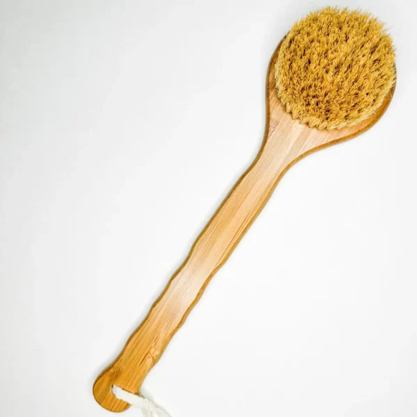 Long Handle Bamboo Dry Body Brush | Natural Sisal Bristles - Image 4