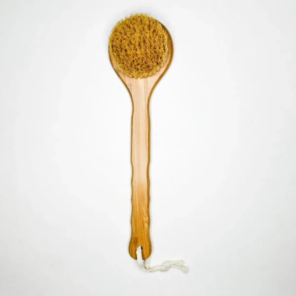 Long Handle Bamboo Dry Body Brush | Natural Sisal Bristles - Image 2