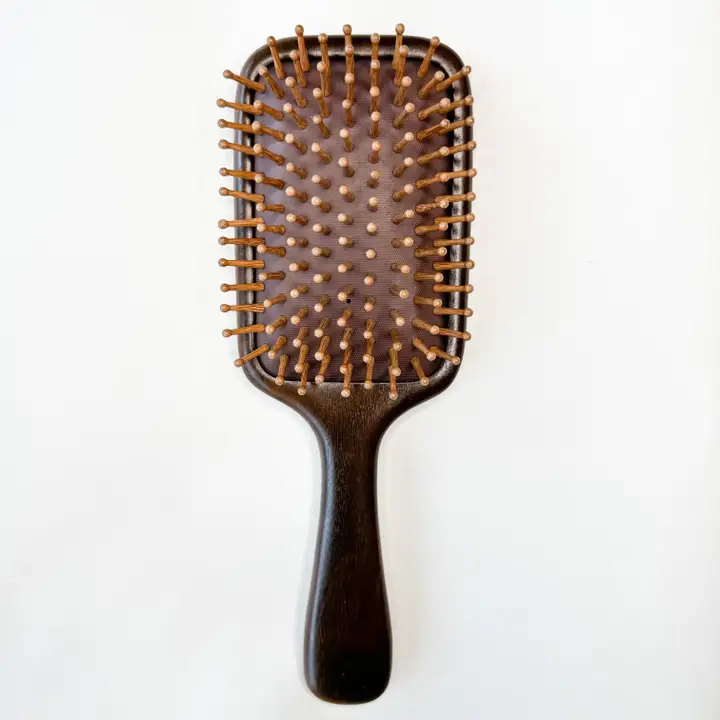 Premium Rosewood Hair Brush with Natural Bamboo Bristles - Image 5
