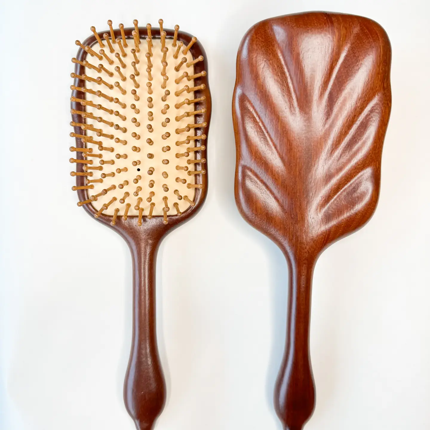 Premium Rosewood Hair Brush with Natural Bamboo Bristles - Image 3