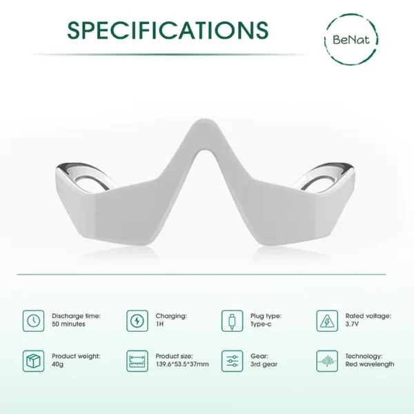 Under-Eye Red Light Therapy Skin Rejuvenation and Relaxation Massager - Image 2