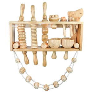 Colombian Wooden Tools Massager with Shelf