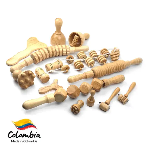 Colombian Wooden Tools Massager with Shelf - Image 2